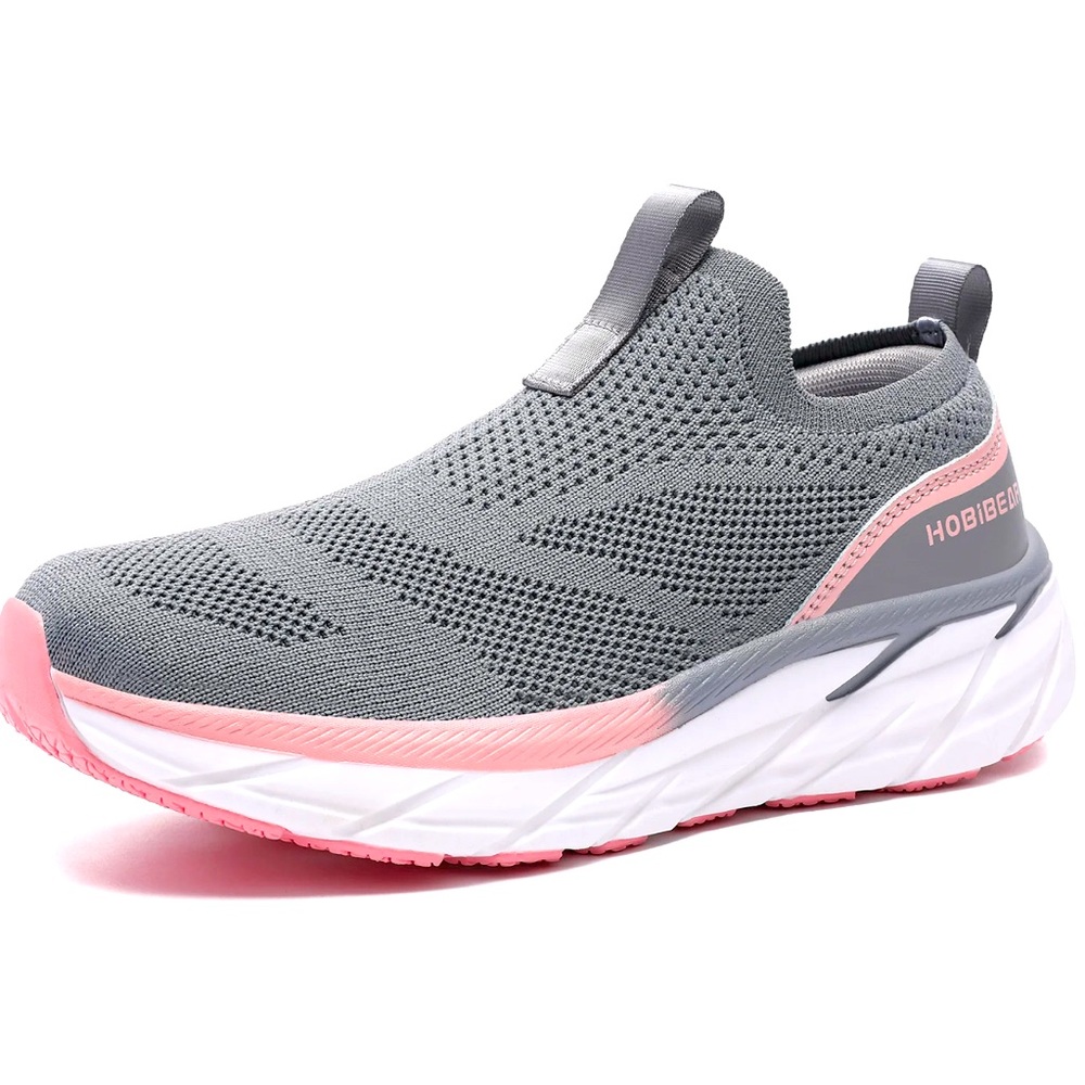 HOBIBEAR Slip On Women Walking Sneakers Lightweight Arch Support Tennis Shoes
